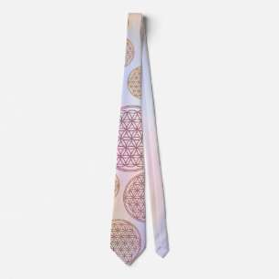 Gravata Flower of Life / Blume des Lebens - pattern violet