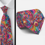 Gravata Flower Power Hippy Neck Tie<br><div class="desc">🌼✌️ Flower Power Hippy Neck Tie – Retro 60s & 70s Vibes ✌️🌼 Make a bold, groovy statement with this Flower Power Hippy Neck Tie! Inspired by the free-spirited style of the 1960s and 70s, this vibrant design features colorful psychedelic florals that radiate peace, love, and good vibes. Perfect for...</div>