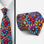 Gravata Flower Power Hippy Neck Tie<br><div class="desc">🌼✌️ Flower Power Hippy Neck Tie – Retro 60s & 70s Vibes ✌️🌼 Make a bold, groovy statement with this Flower Power Hippy Neck Tie! Inspired by the free-spirited style of the 1960s and 70s, this vibrant design features colorful psychedelic florals that radiate peace, love, and good vibes. Perfect for...</div>