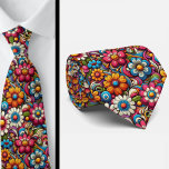 Gravata Flower Power Hippy Neck Tie<br><div class="desc">🌼✌️ Flower Power Hippy Neck Tie – Retro 60s & 70s Vibes ✌️🌼 Make a bold, groovy statement with this Flower Power Hippy Neck Tie! Inspired by the free-spirited style of the 1960s and 70s, this vibrant design features colorful psychedelic florals that radiate peace, love, and good vibes. Perfect for...</div>