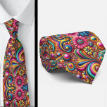 Gravata Flower Power Hippy Neck Tie<br><div class="desc">🌼✌️ Flower Power Hippy Neck Tie – Retro 60s & 70s Vibes ✌️🌼 Make a bold, groovy statement with this Flower Power Hippy Neck Tie! Inspired by the free-spirited style of the 1960s and 70s, this vibrant design features colorful psychedelic florals that radiate peace, love, and good vibes. Perfect for...</div>