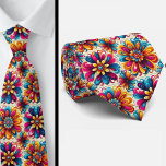 Gravata Flower Power Hippy Neck Tie<br><div class="desc">🌼✌️ Flower Power Hippy Neck Tie – Retro 60s & 70s Vibes ✌️🌼 Make a bold, groovy statement with this Flower Power Hippy Neck Tie! Inspired by the free-spirited style of the 1960s and 70s, this vibrant design features colorful psychedelic florals that radiate peace, love, and good vibes. Perfect for...</div>