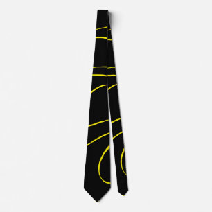 Gravata Fluxo e Refluxo 2 em Preto e Amarelo