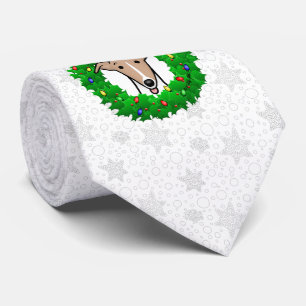 Gravata Foguetes e luzes natalinas - Faca e branco