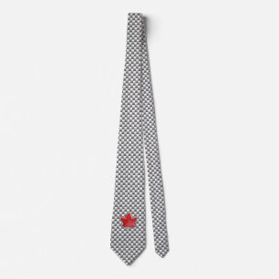 Gravata Folha de bordo vermelha canadense no impressão da