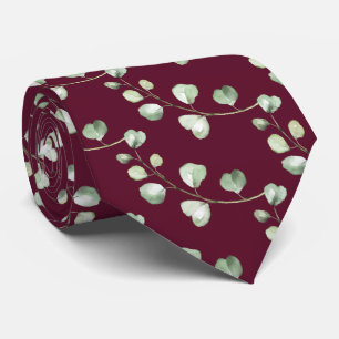Gravata Folhagem Eucalipto Fundo Cor Personalizada Groom