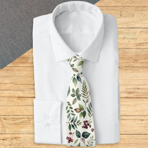 Gravata Folhas de Inverno e Bagas Botânico Masculino