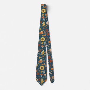 Gravata Folhas de Outono com um Toque de Ação de Graças