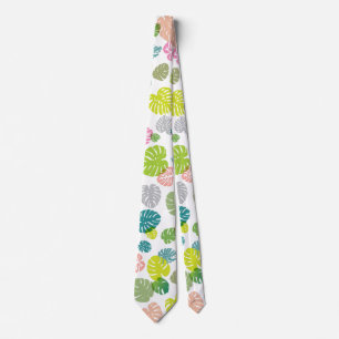 Gravata Folhas tropicais multicolores