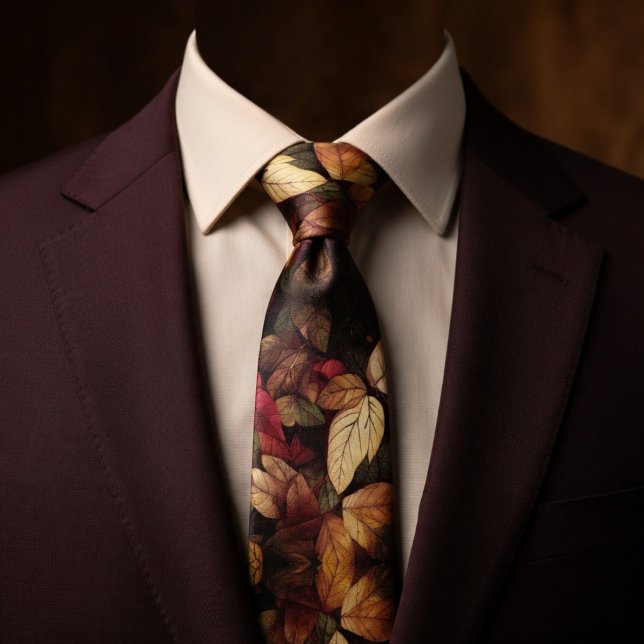 Gravata Folhas Velhas Cores de Outono (Criador carregado)