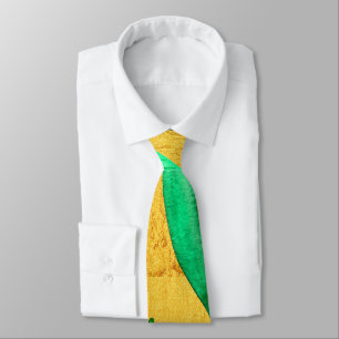 Gravata Folhas verdes e de ouro