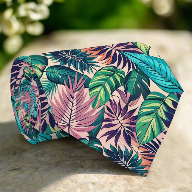 Gravata Foliage Design das florestas tropicais (Criador carregado)