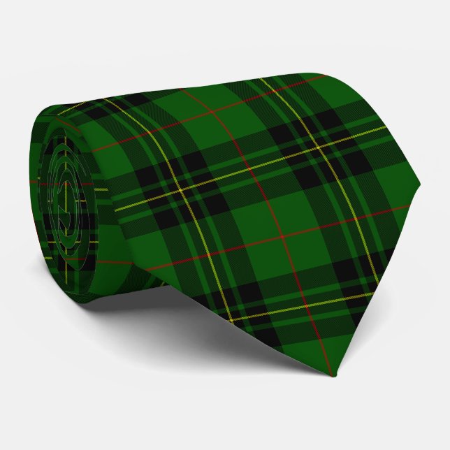 Gravata Forbes tartan green xadrez preta (Rolled)