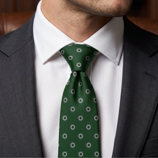 Gravata Forest Green Polka Dot  (Criador carregado)