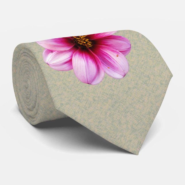 Gravata Foto botânica da dália do rosa da flor (Rolled)
