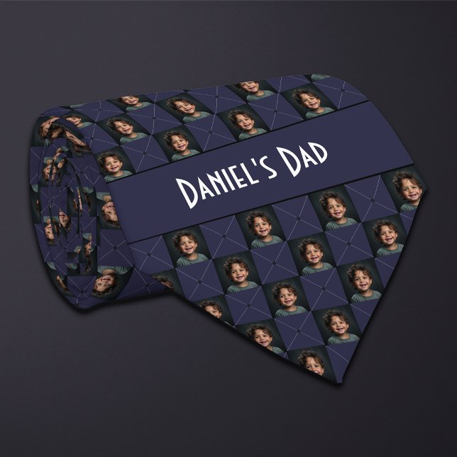 Gravata Foto com Verificação Azul Escuro (Criador carregado)