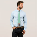 Gravata Foto da família verde personalizada<br><div class="desc">Tinta do pescoço da Família Verde Personalizada. Um presente personalizado perfeito para um pai ou avô no Dia do Pai,  no aniversário ou no Natal.</div>