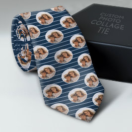 Gravata Foto de um círculo com faixas azuis