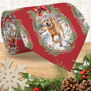 Gravata Foto do seu cachorro Personalizado Natal Masculino