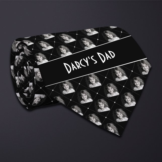 Gravata Foto impressa em preto (Criador carregado)