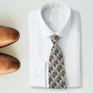 Gravata Foto personalizada e nome do cão do golden