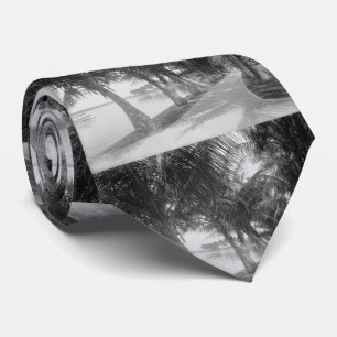 Gravata Fotografia de Vintage Palm Tree Beach (1900)