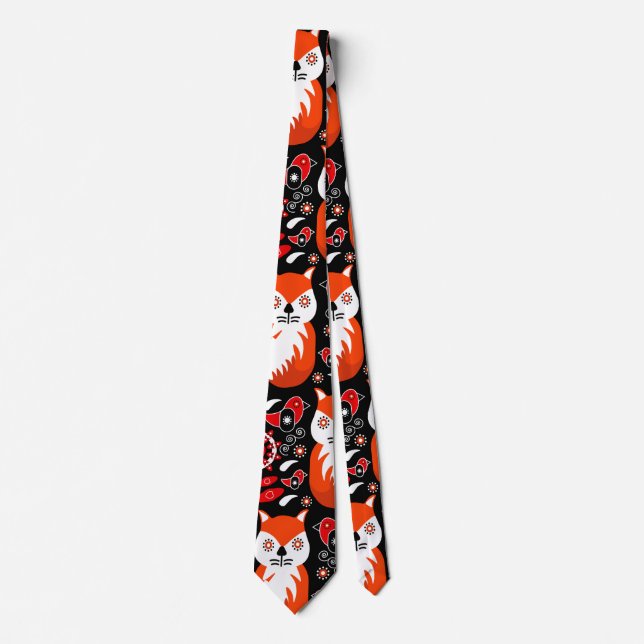Gravata Fox and Nature Nordic FolArt (Frente)