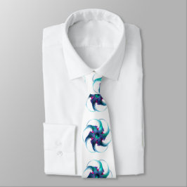 Gravata Fractal Fantasy Swirls Neck Tie