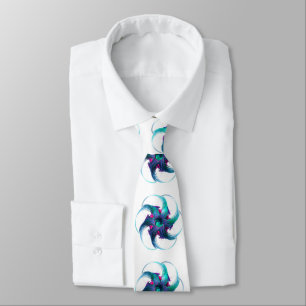 Gravata Fractal Fantasy Swirls Neck Tie
