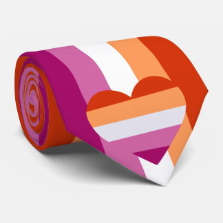 Gravata Frag de Orgulho do Coração Lésbica