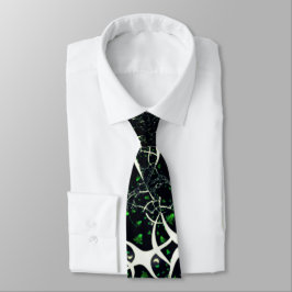 Gravata Fratural branco imperfeito no espaço negro, tricot