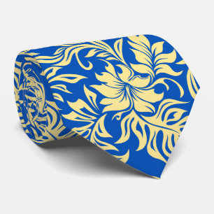 Gravata Frente e verso havaiano do hibiscus de Waikiki