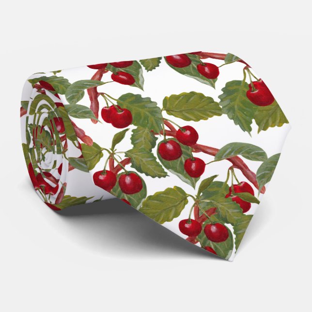 Gravata fruta legal do padrão de cereja (Rolled)