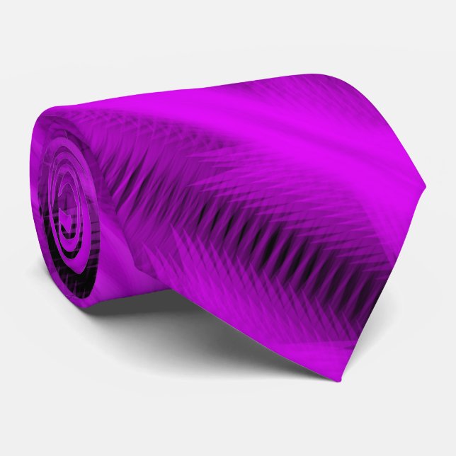 Gravata Fuchsia Futuristic Abstract Diagonal Pattern Art (Rolled)