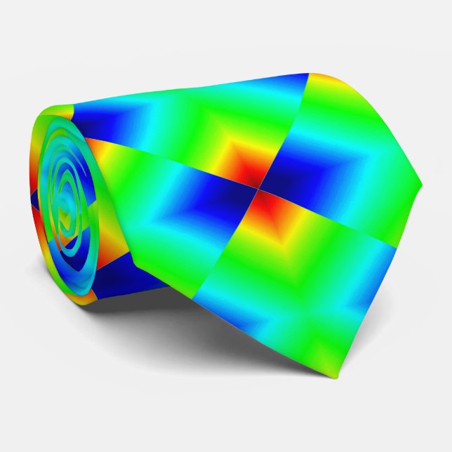 Gravata Fulgor colorido dos blocos na obscuridade (Rolled)