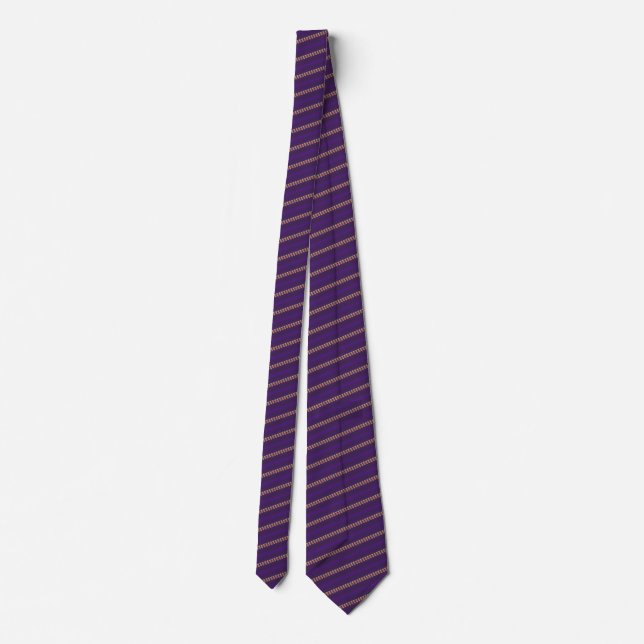 Gravata Funcionário com Faixa Roxo - Personalizável (Verso)