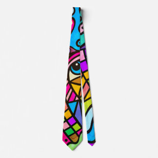 Gravata Fundo Abstrato Colorido Doodle