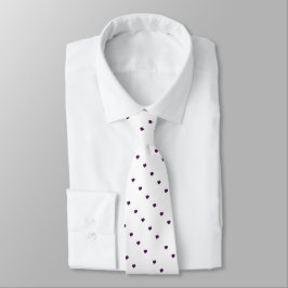 Gravata fundo branco com linhas diagonais de pontos pretos
