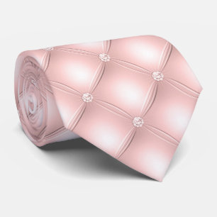 Gravata Fundo e Pérolas Rosa