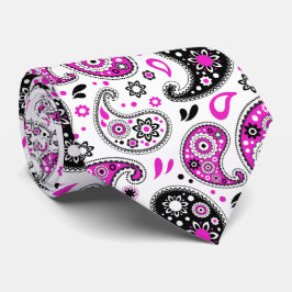 Gravata Funky Pink Modern Country Western Bandana Paisley