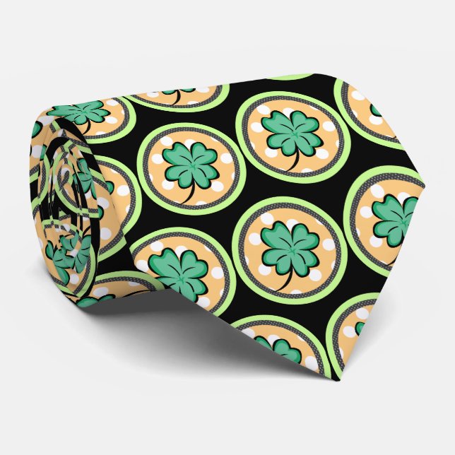 Gravata Funky Shamrock Tie (Rolled)