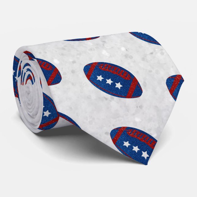 Gravata Futebol Americano 4 de Julho Brilho (Rolled)