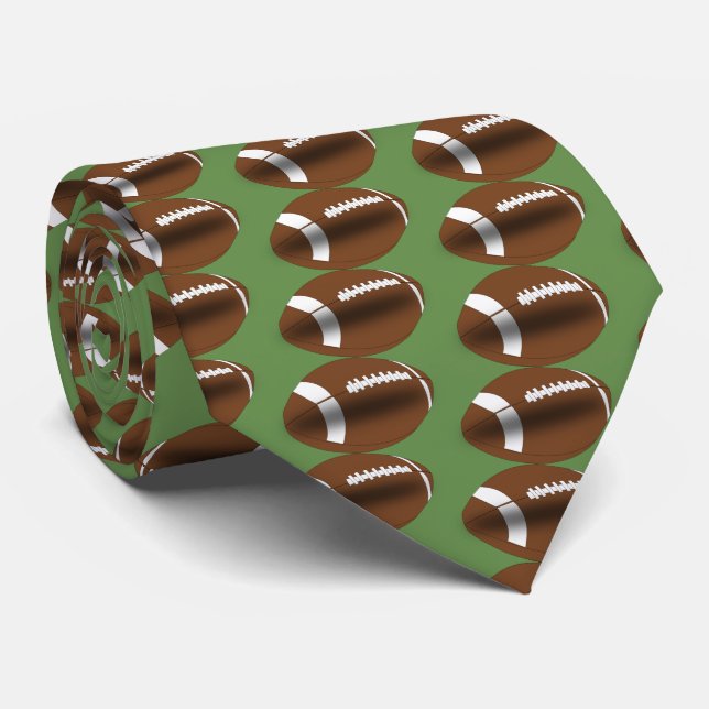 Gravata Futebol No Necktie Verde (Rolled)