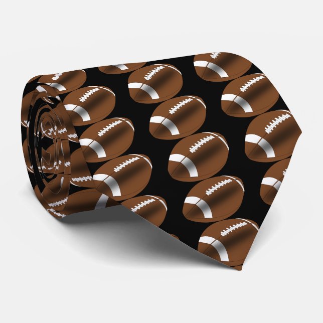 Gravata Futebol No Negra Necktie (Rolled)