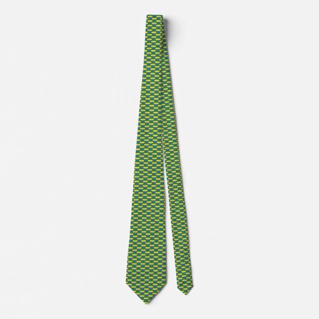 Gravata Gabon Flag Honeycomb Tie (Frente)