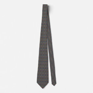 Gravata Gambia Flag Honeycomb Tie