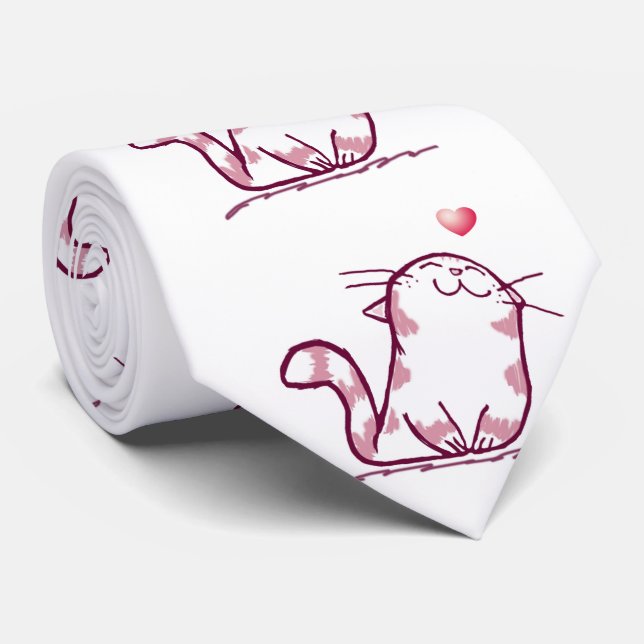 Gravata Gatinho Love (Rolled)