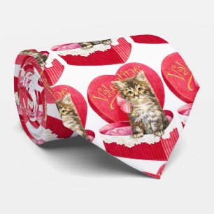 Gravata Gatinho na caixa de doces