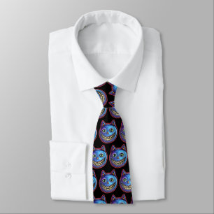 Gravata Gato Azul Sorridente Vintage Halloweenies