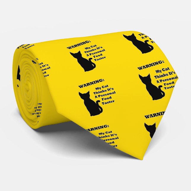 Gravata Gato de Aviso (Rolled)